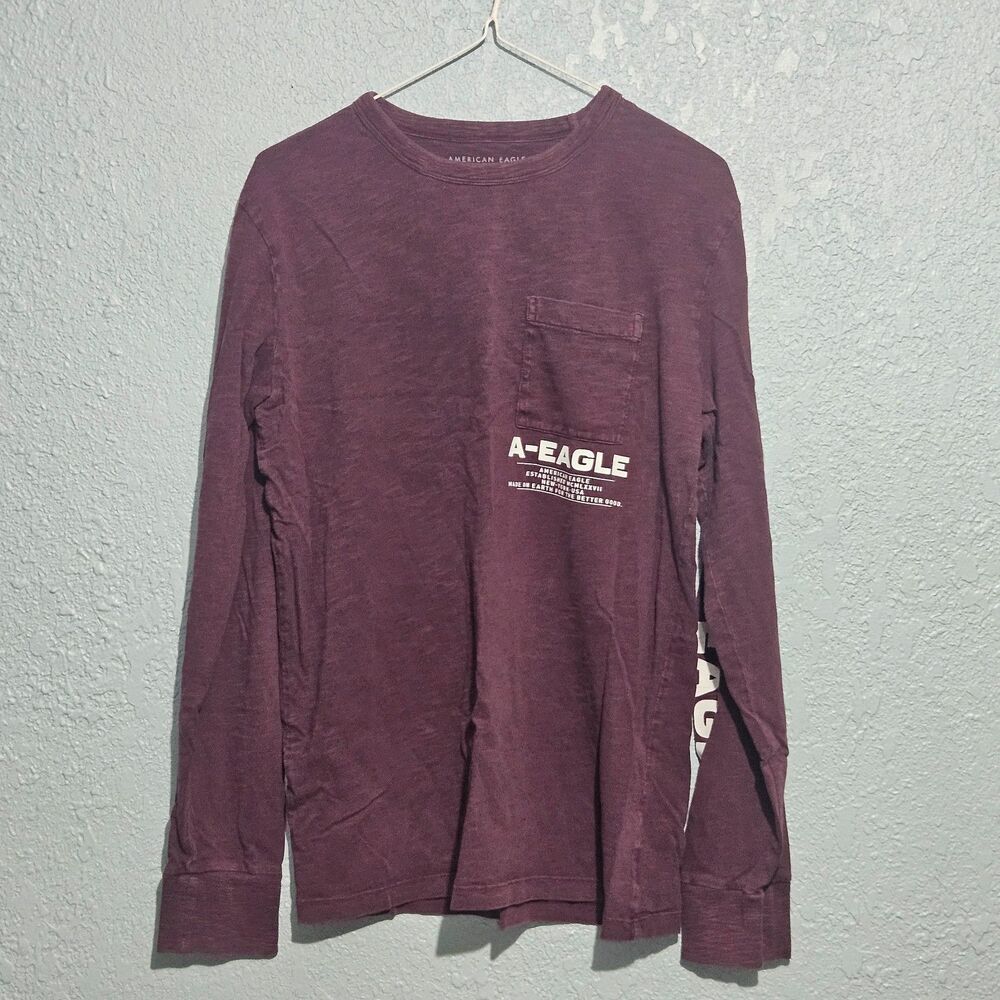 American Eagle AE Long Sleeve Tee Purple Sz XS Gently Used Cond